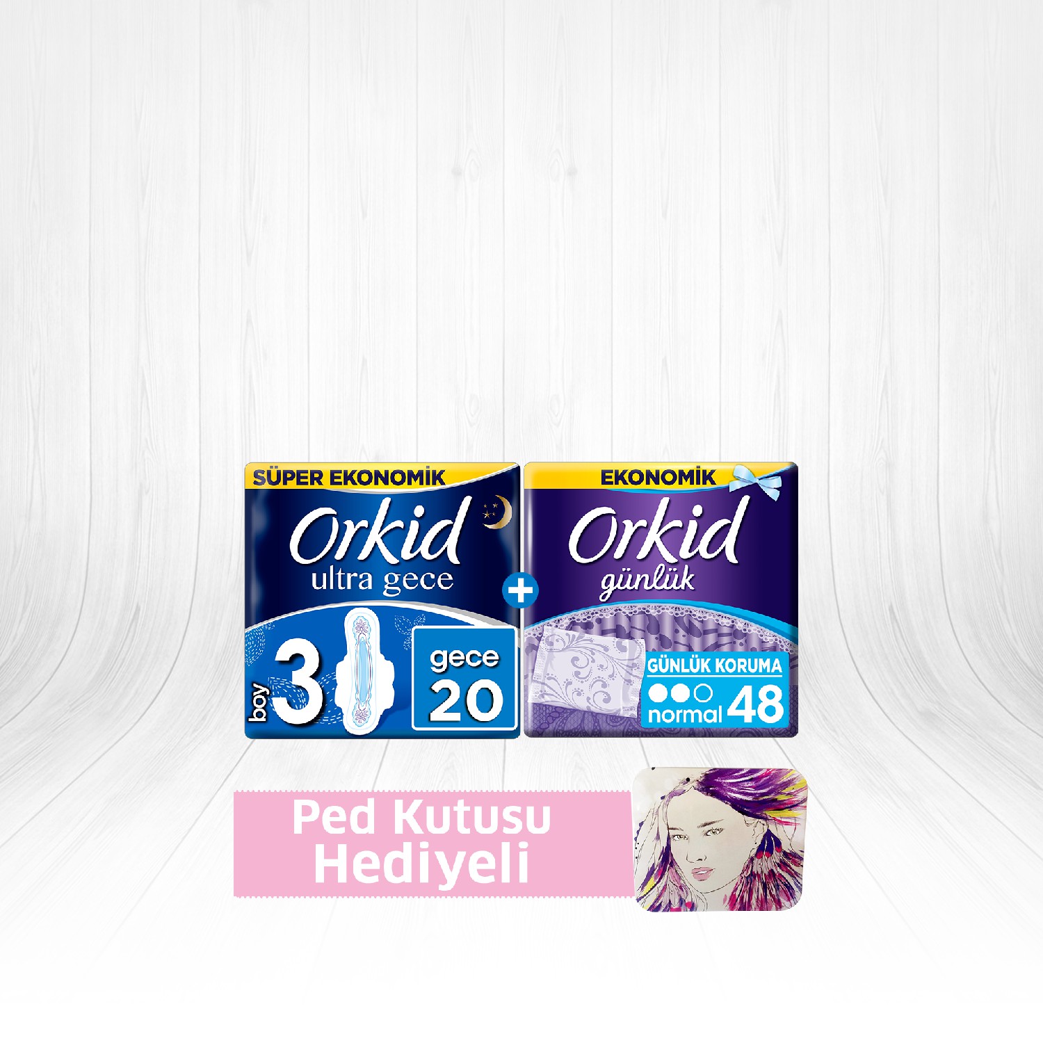 Orkid Fırsat Paketi Ultra Extra Hijk Ped Gece &#;li + Günlük Ped &#;li
